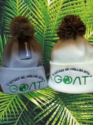 I’d rather chill with a goat bobble hat